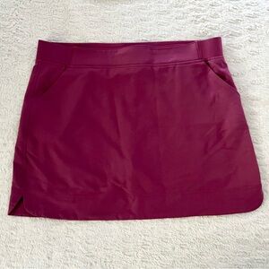 32 Degrees Women's Skort in Rich Burgundy (sport skirt with shorts)